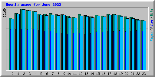 Hourly usage for June 2022