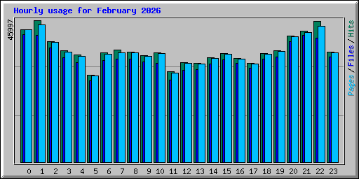 Hourly usage for February 2026